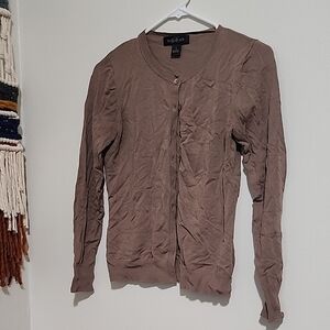 August Silk Tan Knit Top